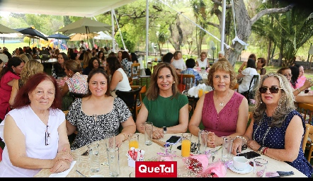  Blanca Romero, Ana Acebo, Zaira Minero, Roxana Delgado y Lourdes Zapata.
