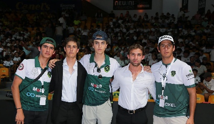  Jesús Conde, Mauricio Galván, Carlos Hinojosa, Daniel Carreras y Marcelo Silva.