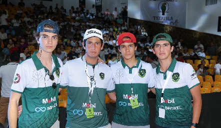  Carlos Hinojosa, Marcelo Silva, Franco Sánchez y Jesús Conde.