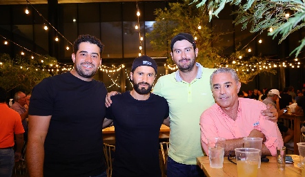  Carlos Morales, Salim Abub, Polo Córdova y Gerardo Serrano.