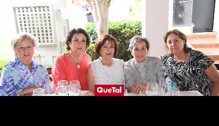  Elena Celaya, Yolanda Cardona, Ángeles Matienzo, Carmen Zorrilla y Carmen Guerra.