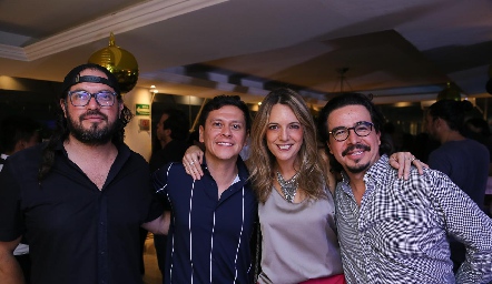  Sergio Padilla, Hernán Trujillo, Priscila González y Coque Mercado.