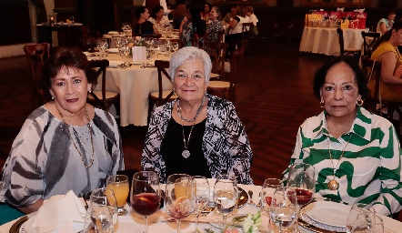  Sara Rodríguez, María Elena Siller y Carmen Fernández.