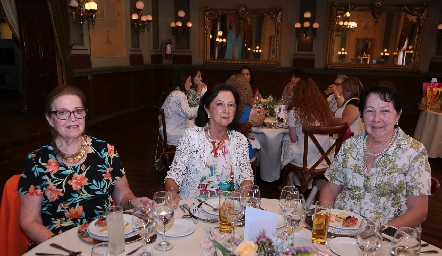  Rosa Elena Navarro, Yolanda Estrada y Martha de Mendizábal.