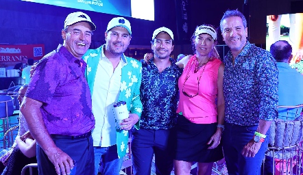  Fernando Pérez, Javier Abella, Paco Mirabal, Guille Hernández y Mauricio Villalobos.