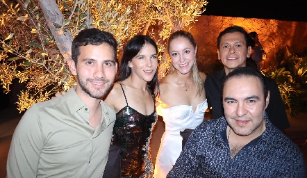  Manuel, Cecilia Aldrete, Azul González, Hernán Trujillo y Alejandro Sandoval.