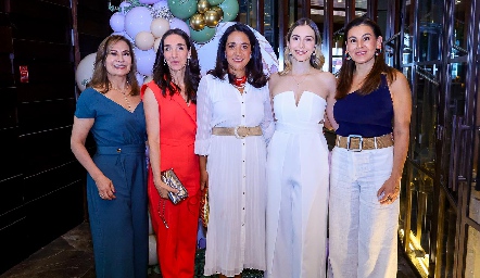  Zaira Minero, Mari Carmen Casas, Malena Sánchez, Estefanía Calvillo y Fabiola Aguilar.