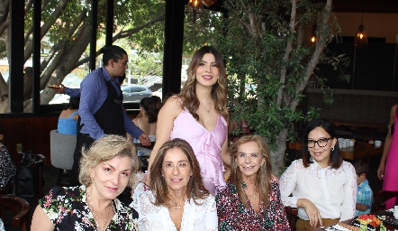  Maricarmen Von Der Meden, Mónica Gaviño, Sofía Muñiz, Elena Gaviño y Rosario Rodríguez.