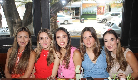  Raquel Cardona, Andrea Parra, Paola Ascanio, Marijó Ocejo y Sofía Dorantes.