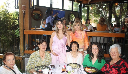  Laurita Treviño, Martha Guerrero, Ana Sofía Muñiz, Bertha Córdova, Cristina Córdova, Pau Torres y María Elena Siller.