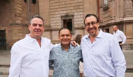  Emilio Heinze, Omar Tobías y David García.