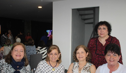  Rosa María Zarur, Laura Córdova, Maru Robles, Lourdes Arauz y Luz Victoria Velázquez.