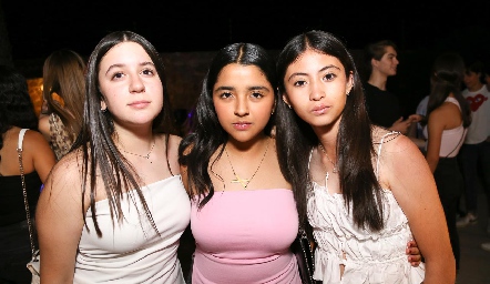  María José Castellanos, Jime Manzo y Andrea Malacara.