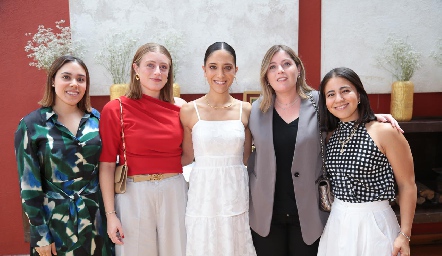  Paulina Suárez, Alexa Zúñiga, Marijó Alonso, Adriana Zúñiga y María José Ávila.