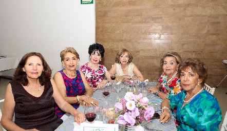  Club Deportivo Potosino:  Lila Ahumada,  Lucy Sthal, María del Carmen Morales, Lula Hernández, Carmen Alonso y Lucero Rosillo.