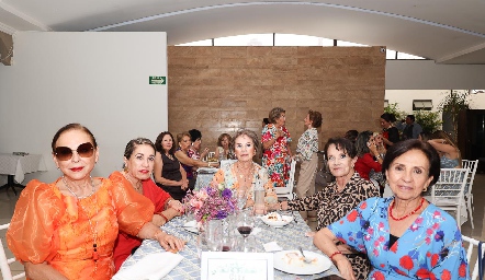  Club Xochiquetzal: Patricia Nieto, Socko Ortiz, Elba Garza, Leticia Martínez, Leticia Nieto y Rebeca Konishi.