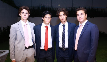  Gabriel de la Maza, Marcelo Lozano, Joaquín González y Carlos de los Santos.