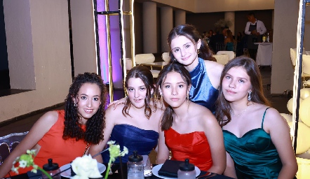  Inés Garfías, Paola Contreras, Dana Menchaca, Tania Rodríguez y Tania de Souza.