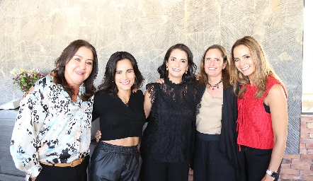  Deyanira Cázares, Anilú Enríquez, Maricel Gutiérrez, Marcela Payán y Gloria Medina.