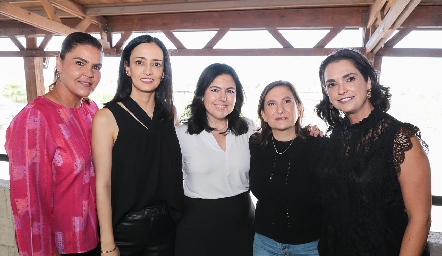  Gabriela Díaz Infante, Cristi Villanueva, Christiann Esper, Mari Tere Cadena y Maricel Gutiérrez.