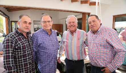  Javier Alcalde, Poncho Martínez, Pedro Martínez y Adolfo Arriaga.