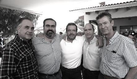  Javier Alcalde, Juan José Leos, Juan Carlos de la Rosa, Javier Palau y Toño Mendizábal.