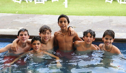  Santi Carreto, Jorge Montes de Oca, Gastón González, José, Alonso Jaso y Fernando Moreno.