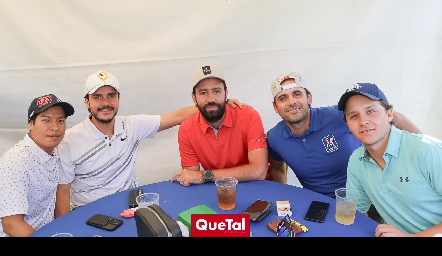  Daniel Purata, Sebastián Safont, Ferrán Monsech, Iker Monsech y Franco Safont.