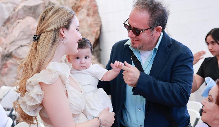  3 generaciones, María Orozco, Sebastián García y Rogelio Orozco.