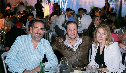  Félix Herrera, Pablo Sáenz y July Abud.