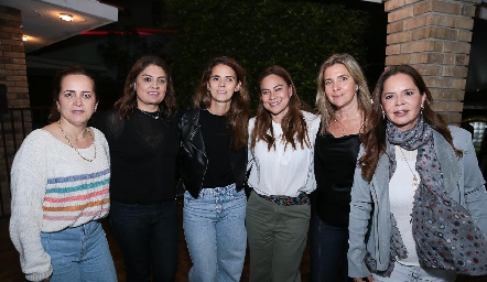  Minerva Quezada, Claudia Suárez, Fernanda Zárate, Ale Leos, Jessica Villareal y Mirtala Rodríguez.