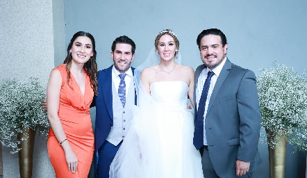 Gaby Motilla, Alfonso Galán, Daniela Ausucua y Ernesto López.