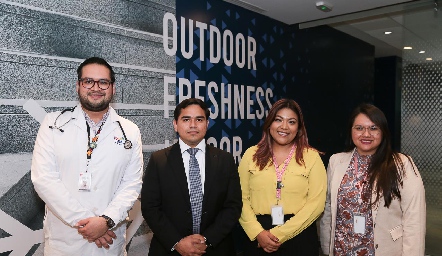 Gerardo Sánchez, Jesús González, Cinthia Pardo y Jazmín Mendoza.