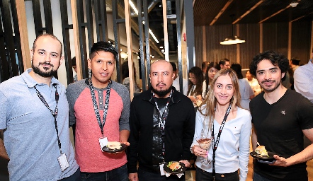  Javier Díaz, Raúl Pedrosa, Julio González Fernanda Alvarado e Irving Cepeda.