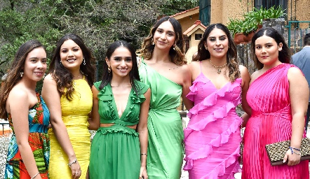  Diana Esparza, Tania Reyes, Daniela Robles, Kiara Miranda, Luisa Cervantes y Marijó Guzmán.