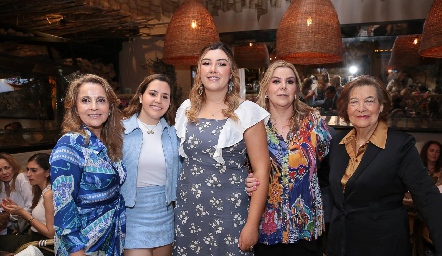  Anabel Gaviño, Ana Isabel Gómez, Ana Gaby Motilla, Gabriela Lozano y Nona Berrones.