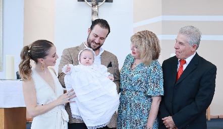  Ana Gaby Ibarra, Ro Valle,  Rosaura López y Gustavo Ibarra con Sebastián.
