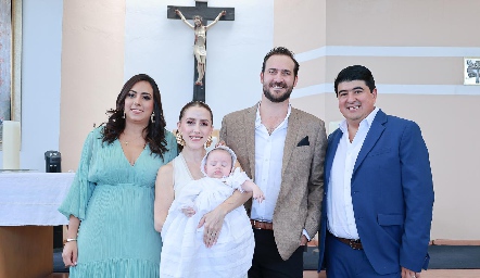  María Berrueta, Ana Gaby Ibarra, Sebastián Valle, Rodrigo Valle y Rolando Domínguez.