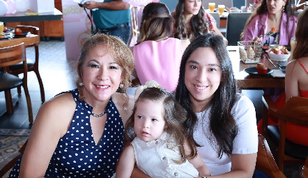  Patricia Gallardo, Ema Camila y Paola Gutiérrez.