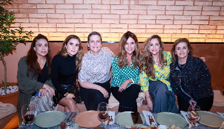  Gaby Martínez Castro, Lourdes Orozco, Martha Malo, Claudia Toledo, Gaby Serment y Adriana Olmos.