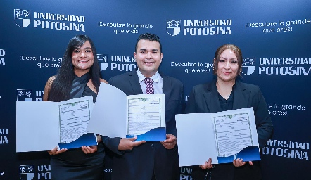  Alejandra Sánchez, Víctor López y Lizeth Loredo.