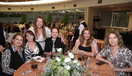  Coco de Rangel, Susana Rangel, Patricia del Bosque, Gaby González, Nuria Lozano y Elsa Castro.