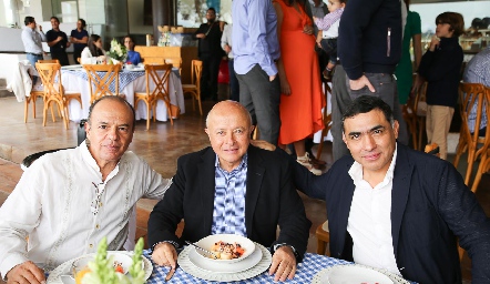  Francisco Abud, Antonio Cueli y Javier Hernández.