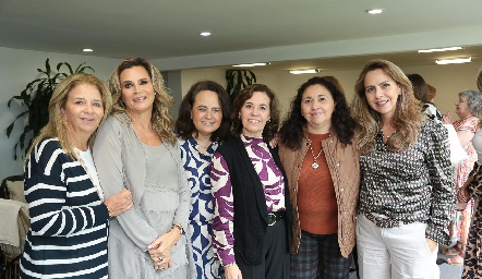  Jessica Cabrera, Bertha Barragán, Coco Leos, Montserrat Clapera, Lupita González y Ceci de la Torre.