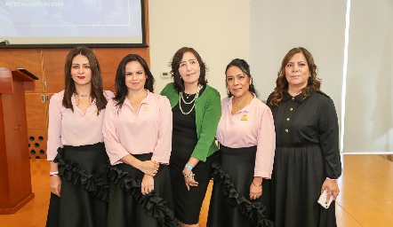  Adriana Díaz, Mónica Rivera, Araceli Martínez, Ivette Larrea y Fabiola Mejorada.