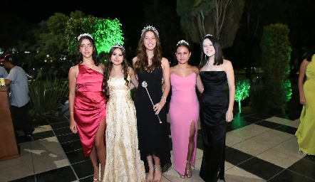  Marijó Cantú, Montserrat Flores, Montserrat Haro, María Cosío y Ale Barrera.