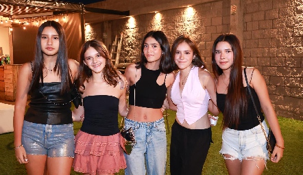  Isabella Castillo, Majo Zorrilla, María González, Valentina Cabrera y Mariana.