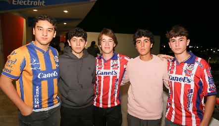  Arturo Payán, Chema Herrero, Alejandro Martínez, Salvador Orozco y Patricio Tapia.