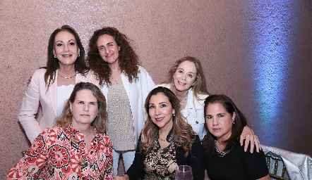  Lety Castro, Luisa Martínez, Pupi Zwieger, Mucia Salazar, Tayde Gaviño y Margarita Martínez.