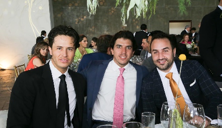  Bernardo Herrera, Sebastián Garza y Yebraham Garay.